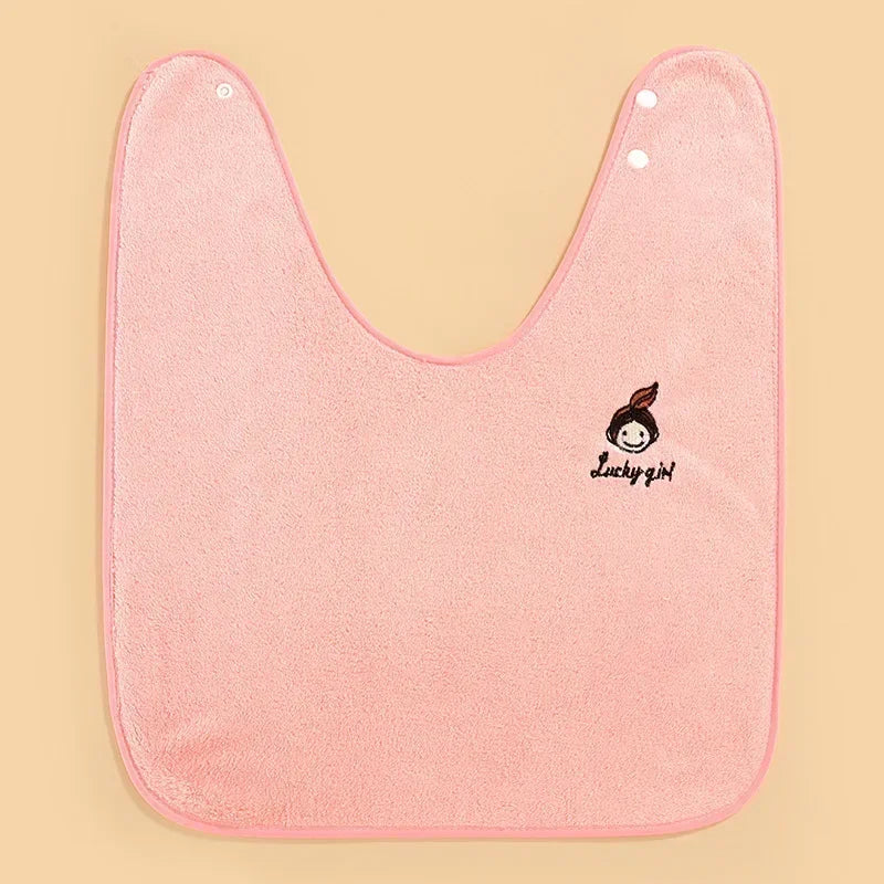 Baby Burp Cloths Toothbrush Bib Coral Fleece Wash Towel Multifunctional Eating Burp Cloths Wash Face Teeth Baby Feeding Bibs