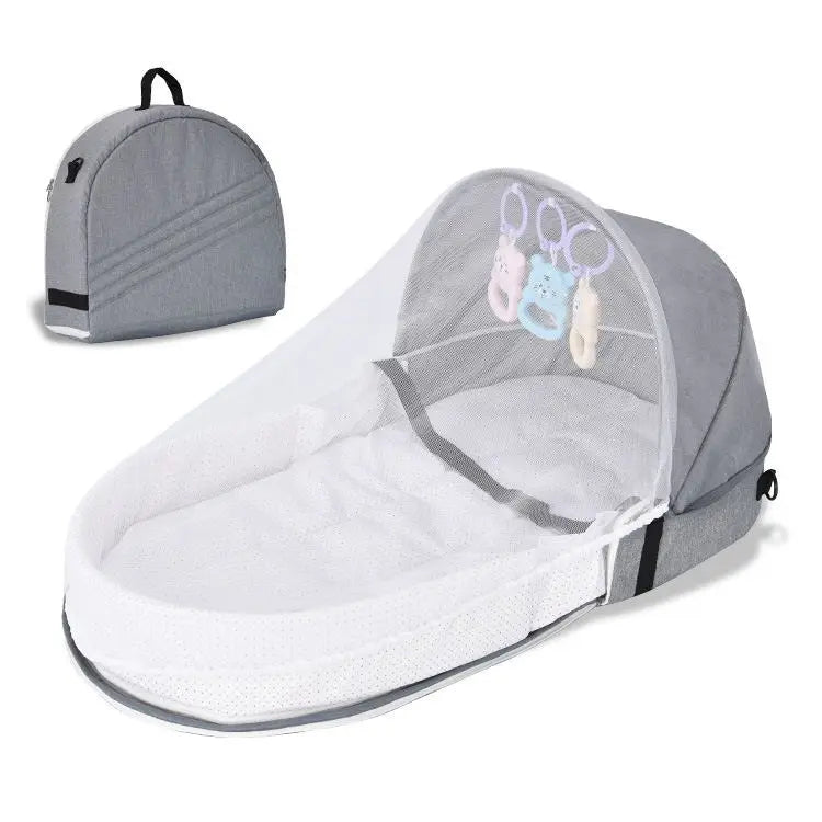 Anti-Pressure Baby Bassinet Portable Foldable Newborn Isolation Travel Crib Easy Carry