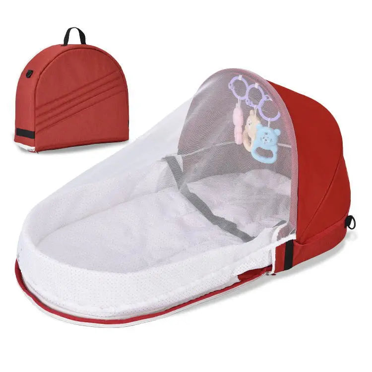 Anti-Pressure Baby Bassinet Portable Foldable Newborn Isolation Travel Crib Easy Carry