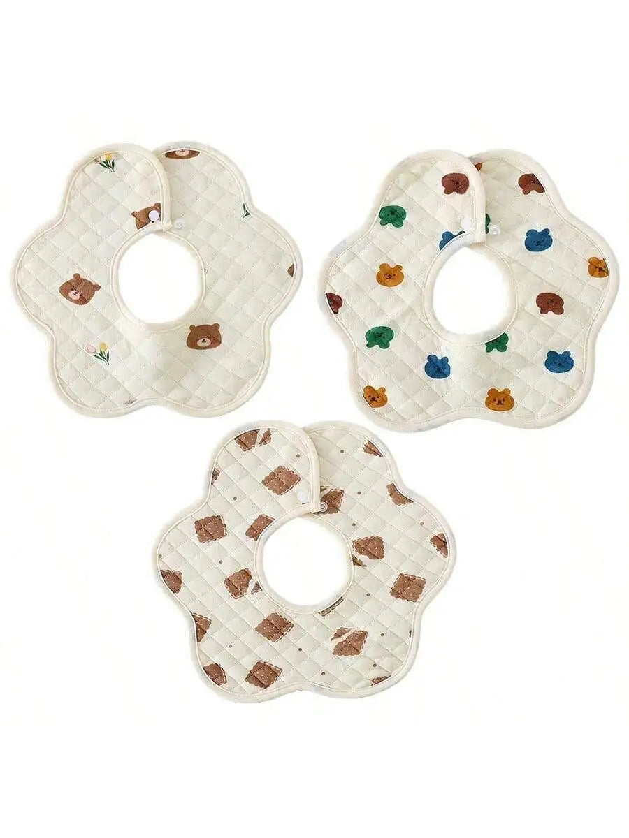 3Pcs Baby Bibs, Soft and Skin-Friendly - Anti-Drool - Anti-Vomiting - Newborn Absorbent and Breathable Bibs, Cute Cartoon Patterns, Suitable for Infants Aged 0-3 Years, Perfect Gift for Babies on Christmas, Halloween, and Tha