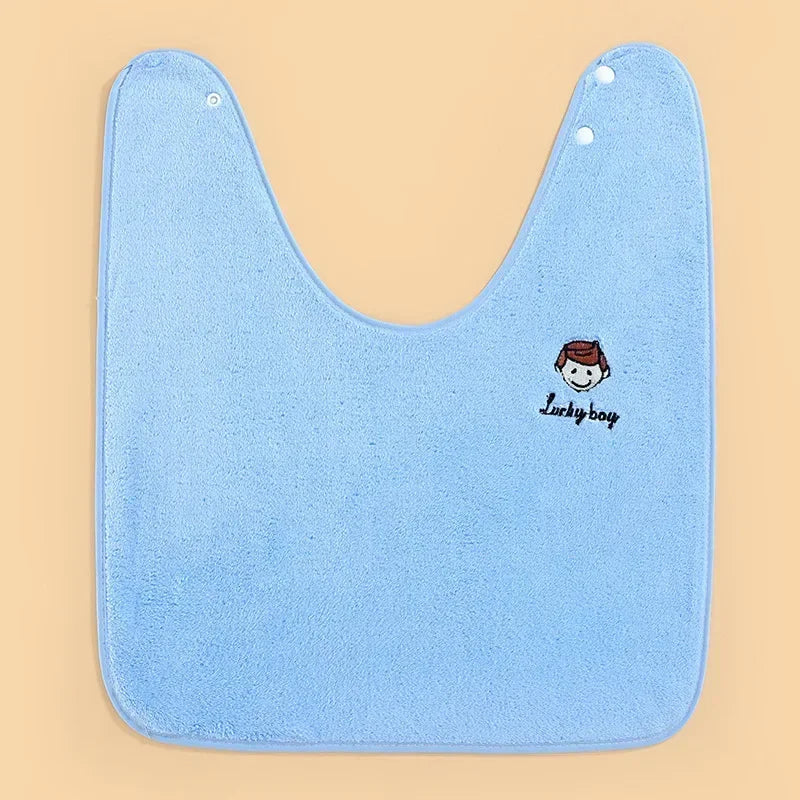 Baby Burp Cloths Toothbrush Bib Coral Fleece Wash Towel Multifunctional Eating Burp Cloths Wash Face Teeth Baby Feeding Bibs
