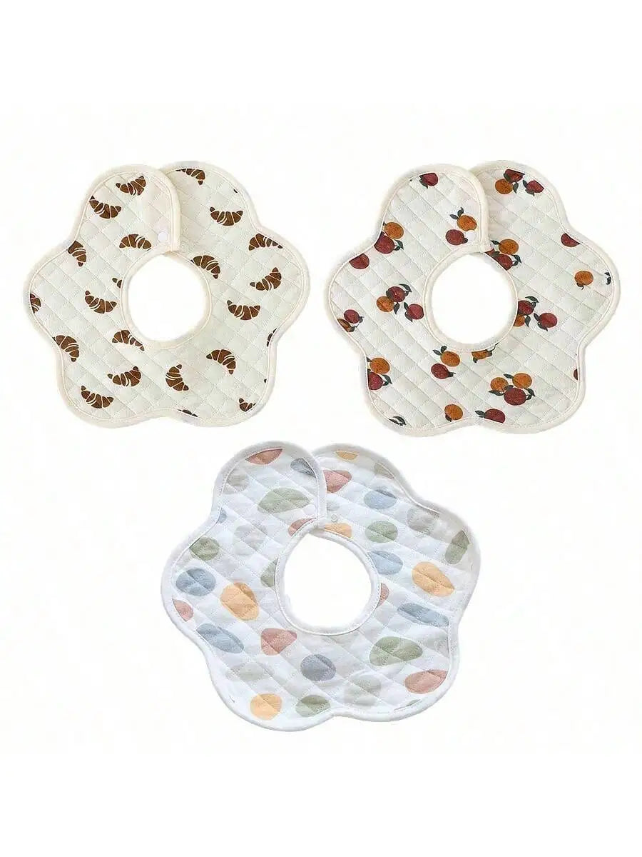 3Pcs Baby Bibs, Soft and Skin-Friendly - Anti-Drool - Anti-Vomiting - Newborn Absorbent and Breathable Bibs, Cute Cartoon Patterns, Suitable for Infants Aged 0-3 Years, Perfect Gift for Babies on Christmas, Halloween, and Tha
